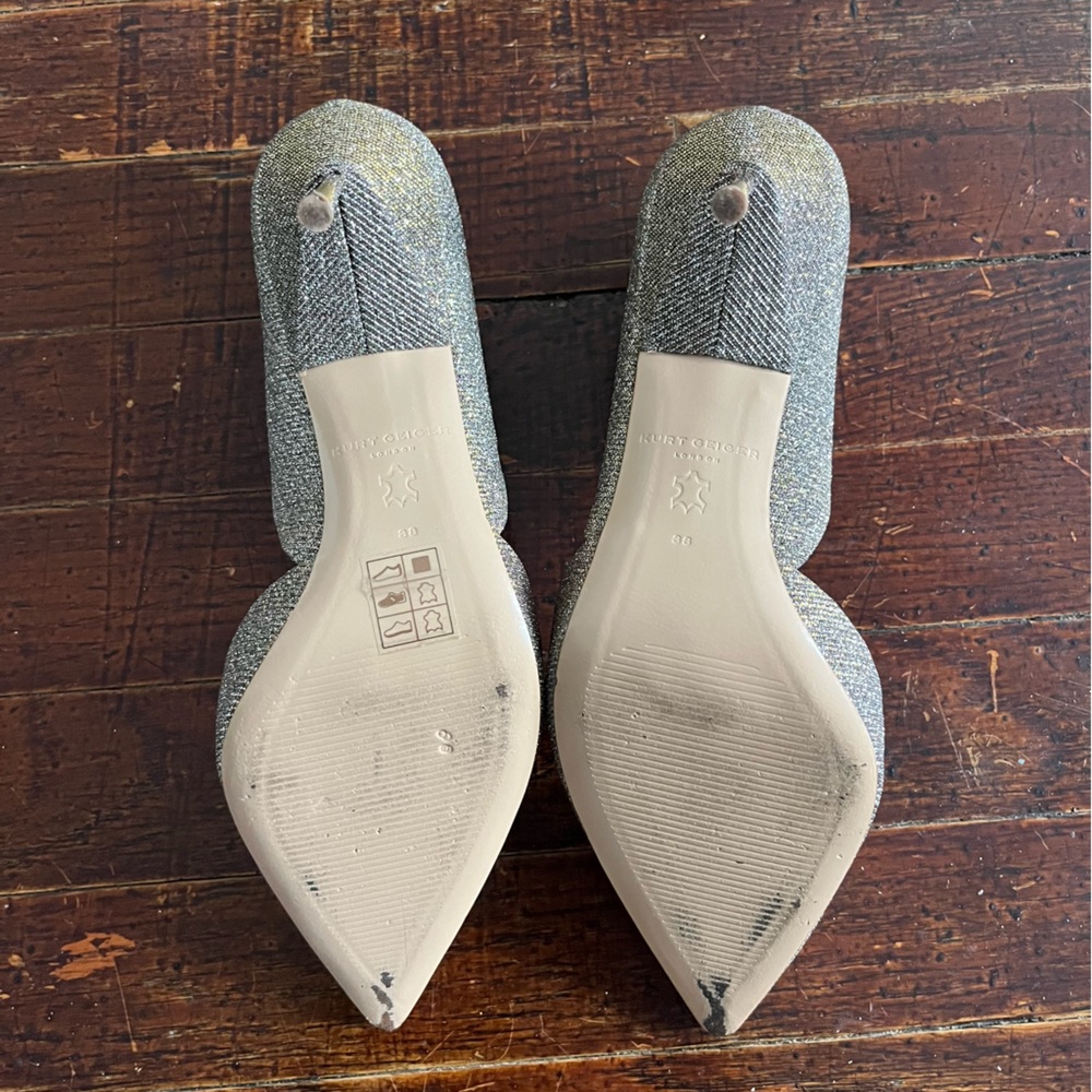 Kurt Geiger Glittery Gold/Silver Iridescent Women's Heels - Picture 8 of 10